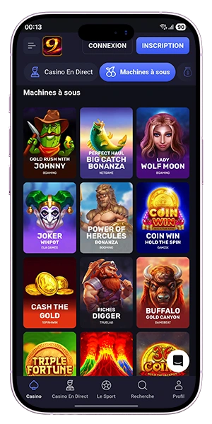 nine casino aplicação